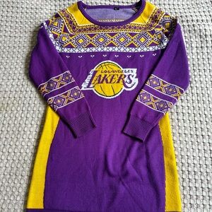 Lakers Christmas sweater dress